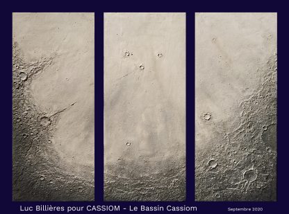 BASSIN by Luc BILLIERES for CASSIOM, Triptych in relief, Moon