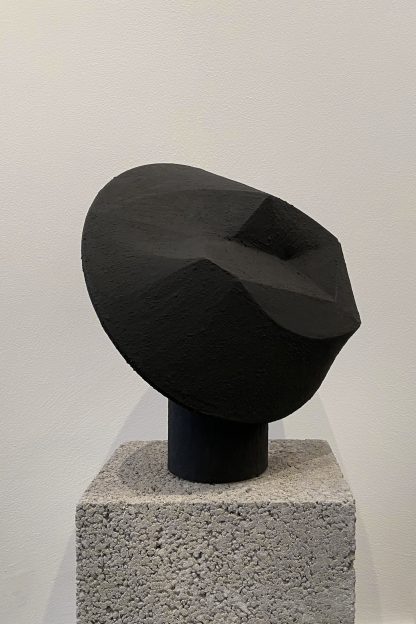 SATELLITE, a sculpture by Ludovic Roth inspired by the constellations of the zodiac, here the Sagittarius, charcoal powder